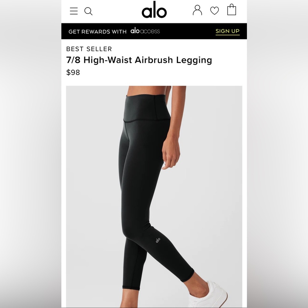 Alo airbrush leggings size S high rise - never worn